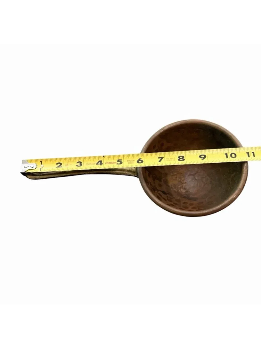 Vintage Hammered Copper Serving Ladle Brass Handle 11”